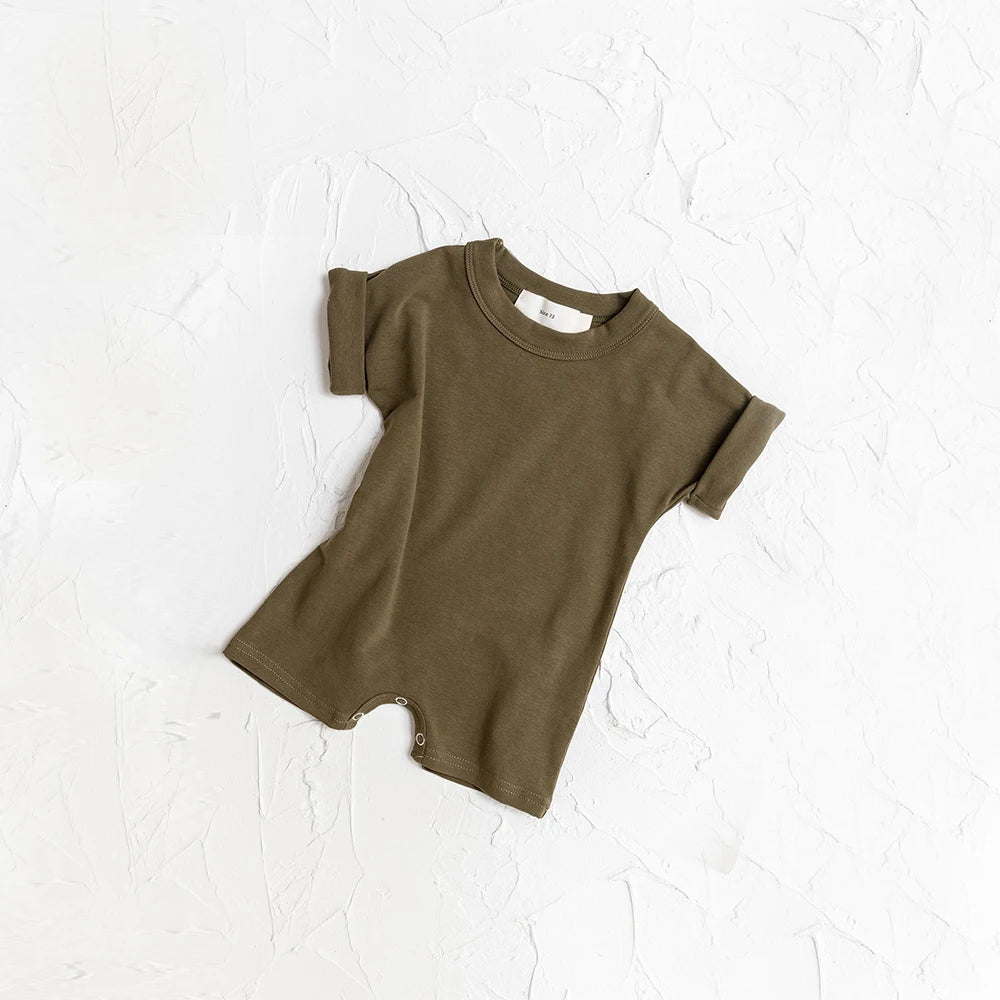 Basic Short Sleeve Baby Romper