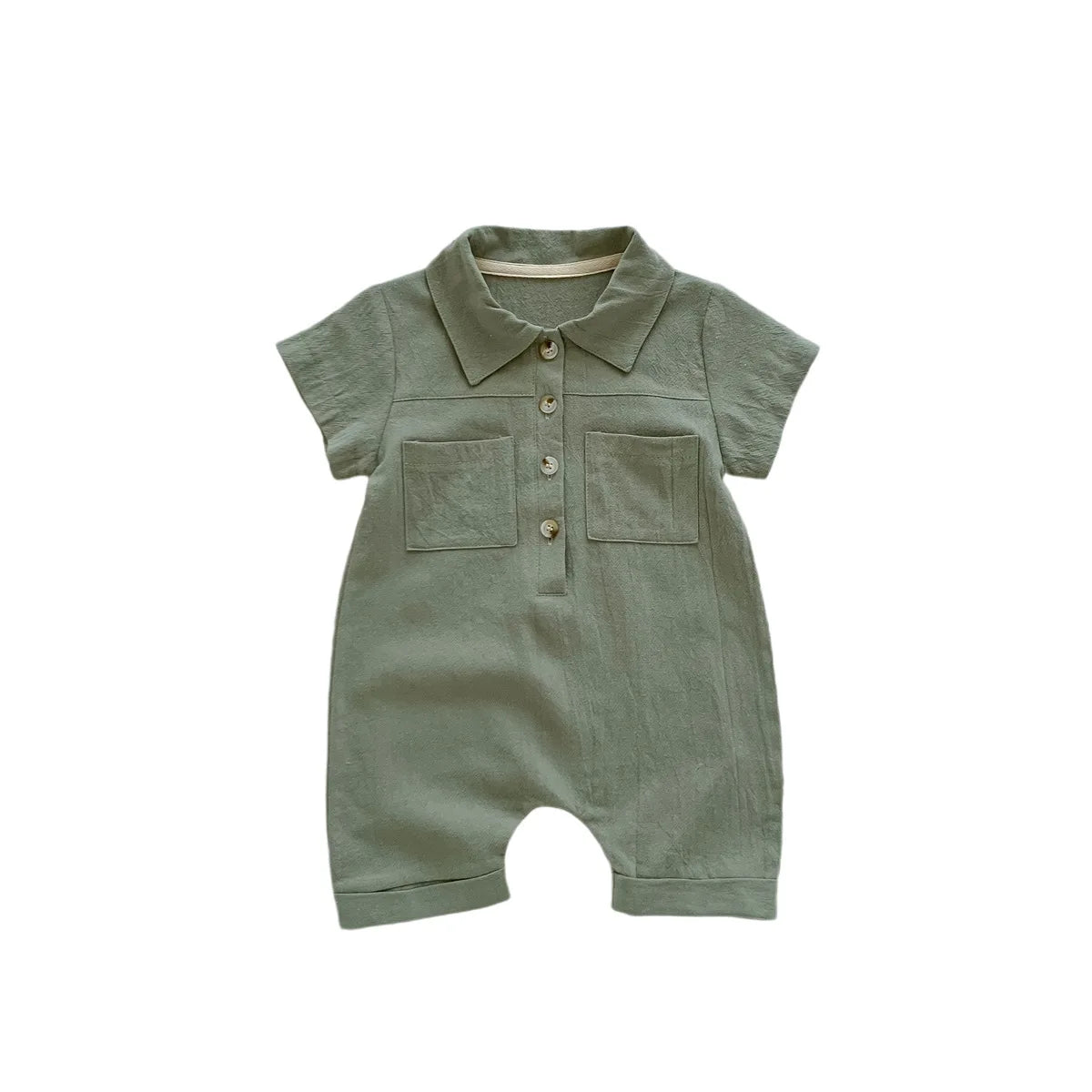 Boys Short Sleeve Cotton Jumpsuit