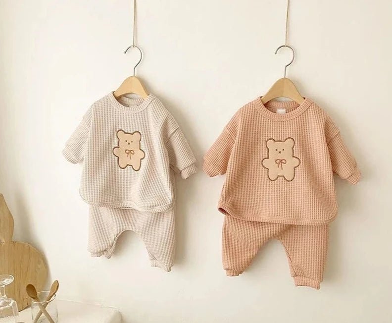 Waffle Teddy Jogger Set