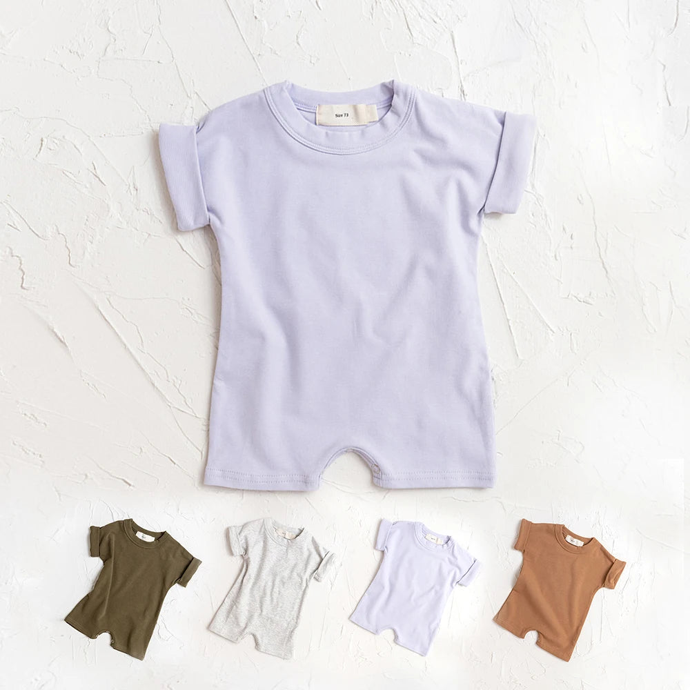 Basic Short Sleeve Baby Romper