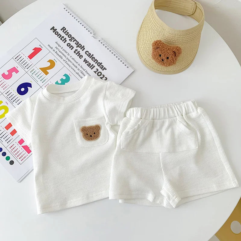 Bear Pocket Shorts and Tee Set