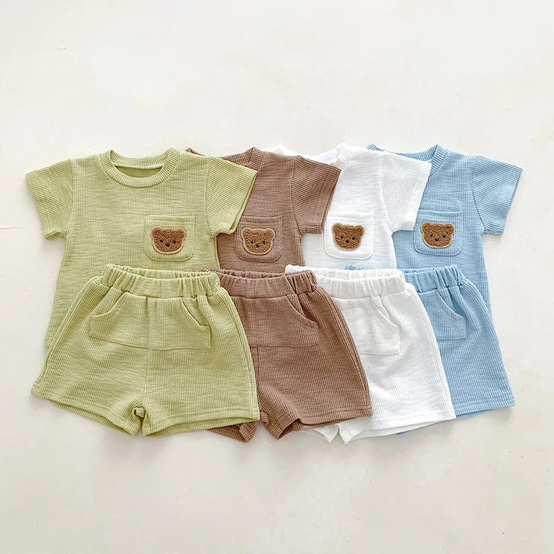 Bear Pocket Shorts and Tee Set