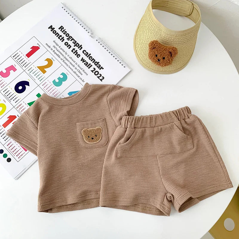 Bear Pocket Shorts and Tee Set