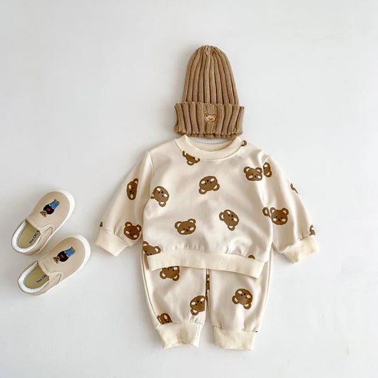 Print Teddy Jogger Set